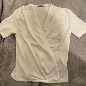 white Zara blouse
